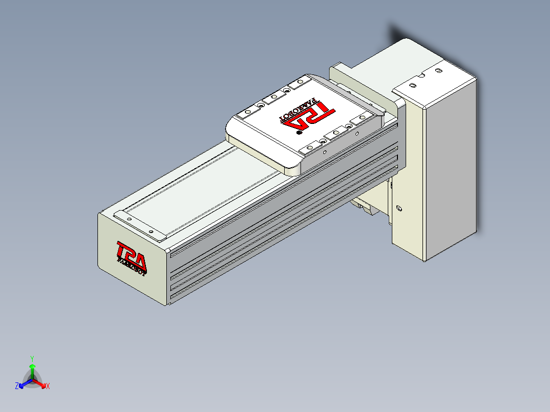 同步带全封闭直线模组TPA-HCB-85D-90-L100-LP-Y-P20-N3正等轴测图