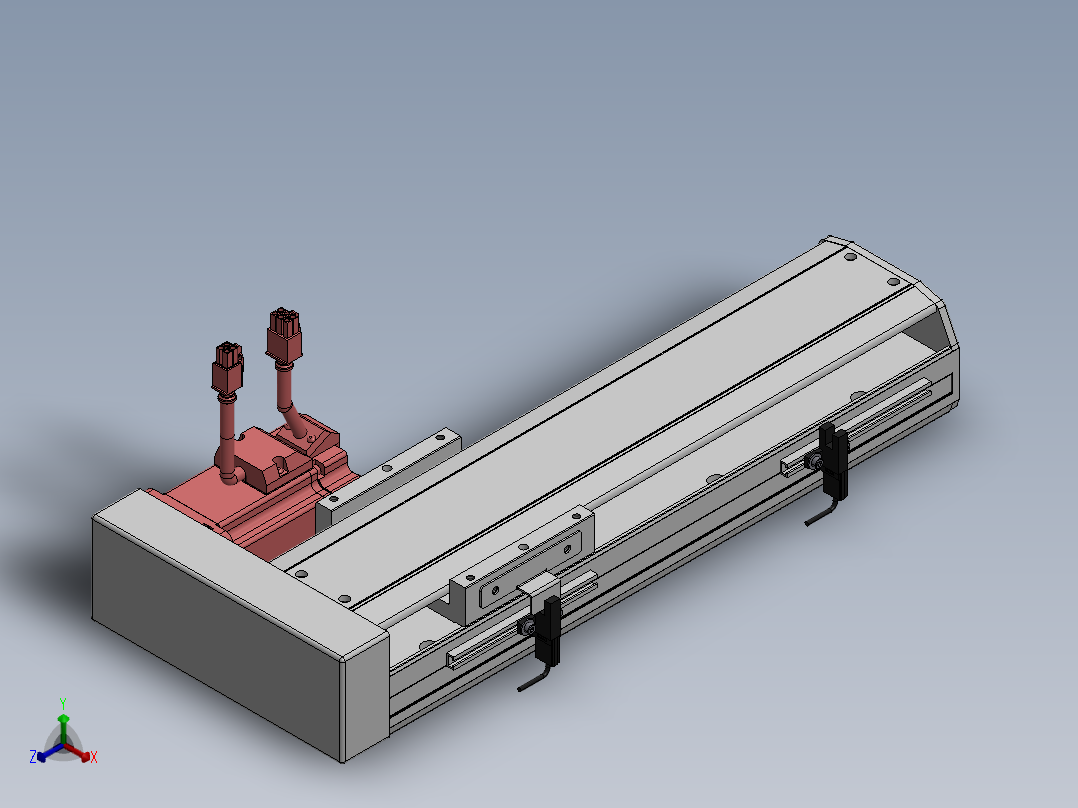 精密模组MY100-T10-200L-BR-P20B-C4-C正等轴测图