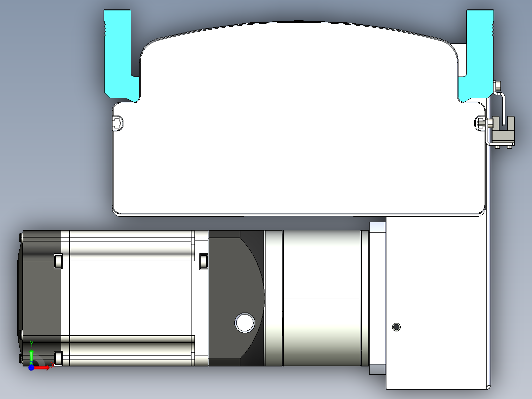 同步带滑台-半封闭B22H-L100-C-S600-RD-P75-D3-N5前视图