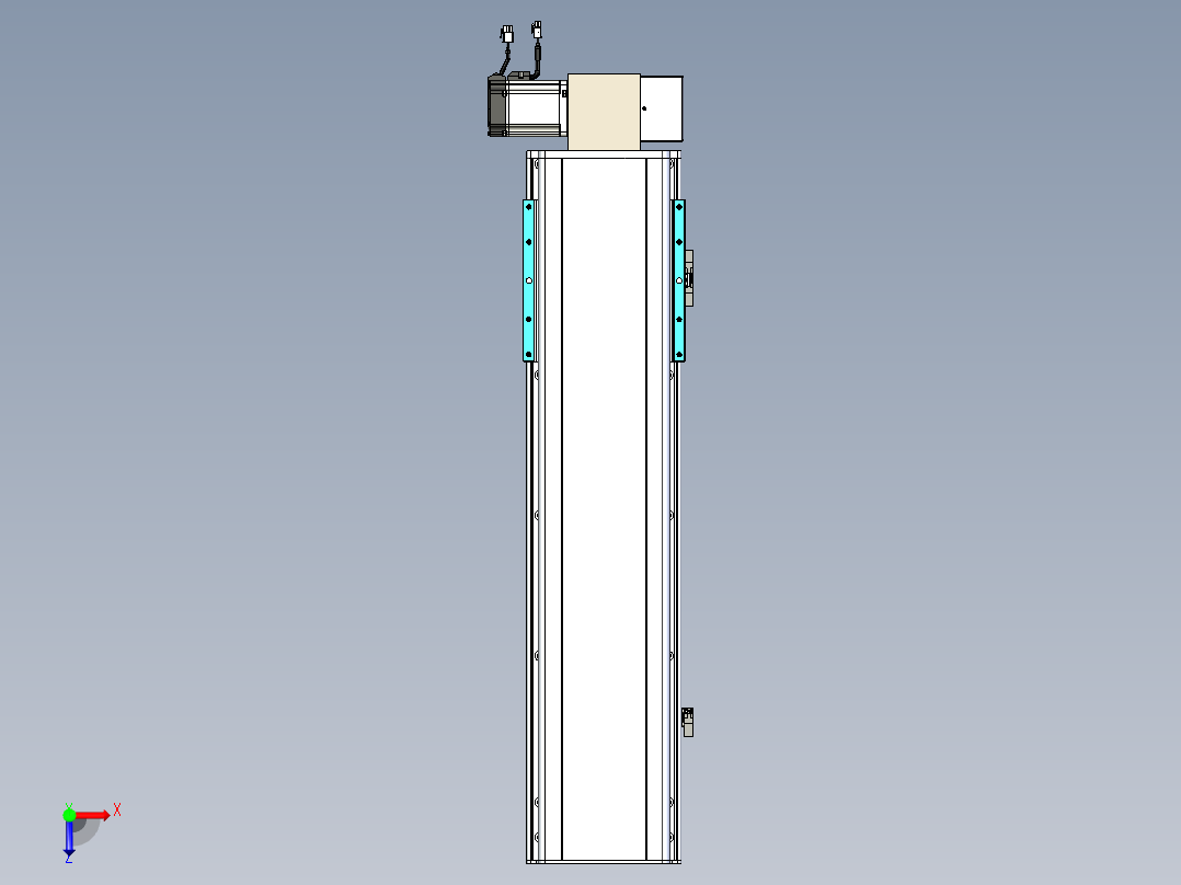 同步带滑台-半封闭B22H-L100-C-S600-RD-P75-D3-N5俯视图