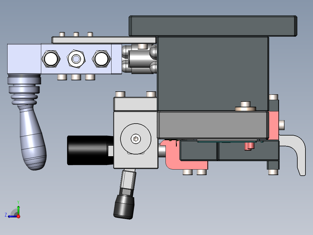 贴胶治具右视图