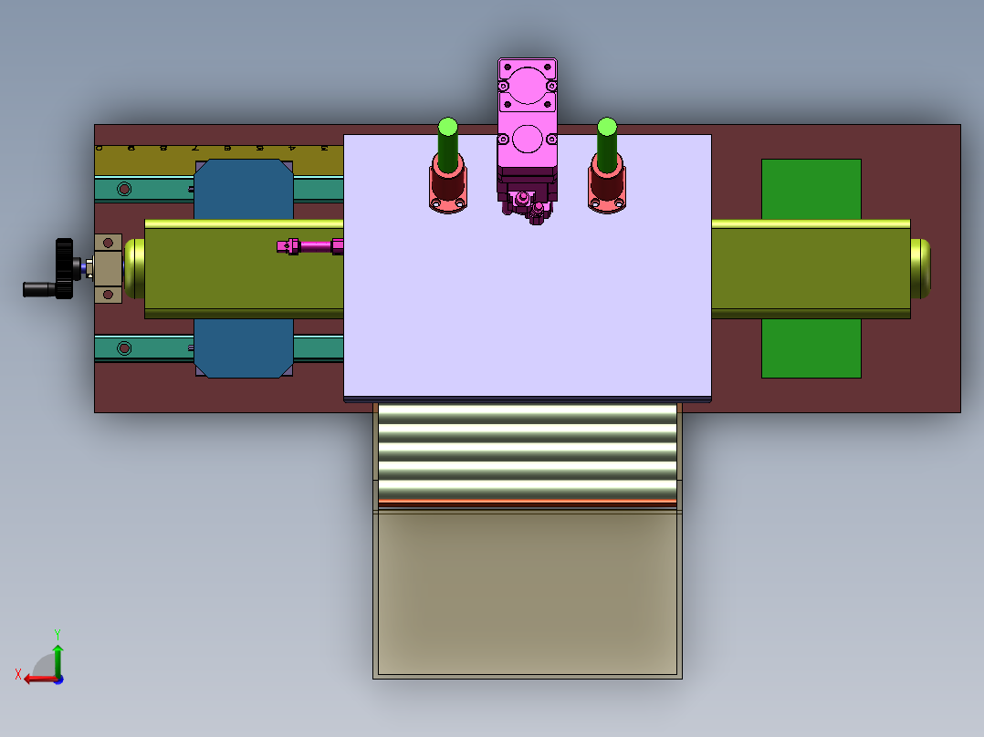 棒料平端面设备sw2020可编辑后视图