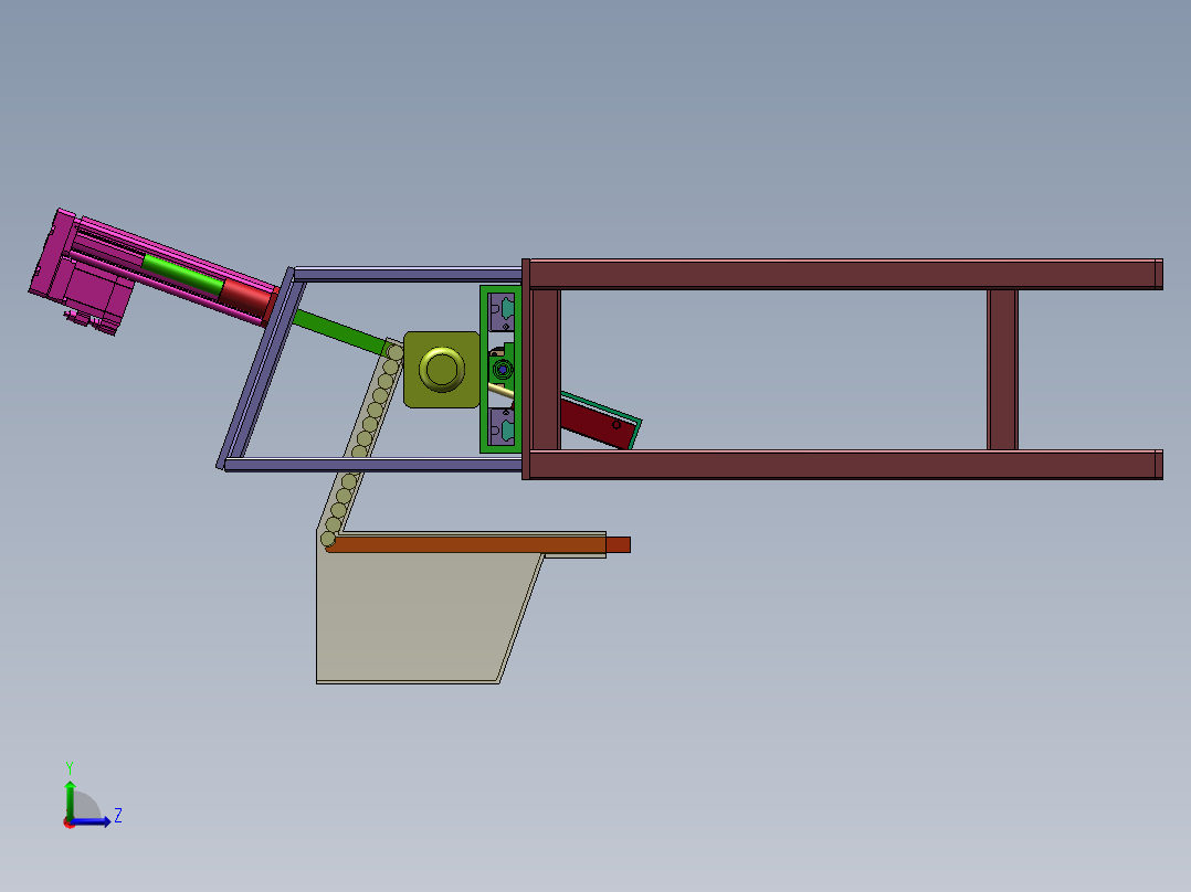 棒料平端面设备sw2020可编辑左视图
