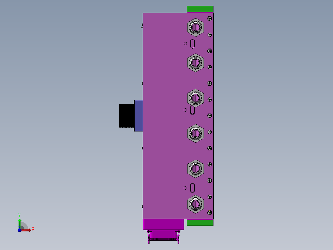 熔喷布模头前视图