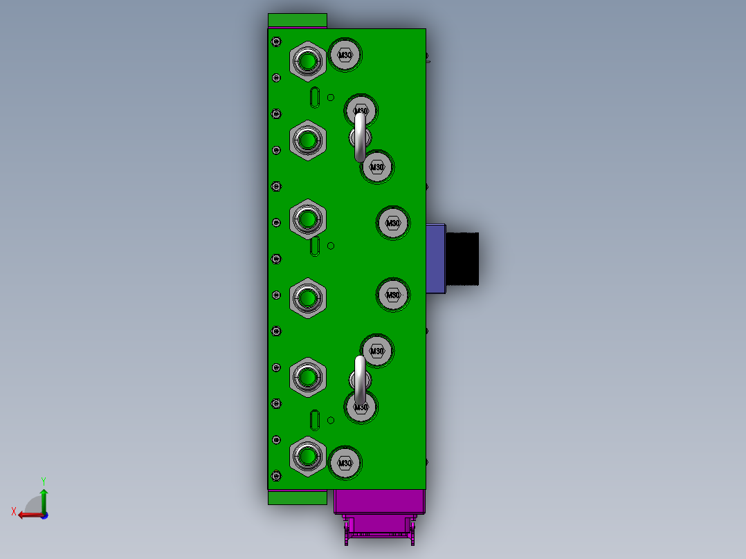 熔喷布模头后视图