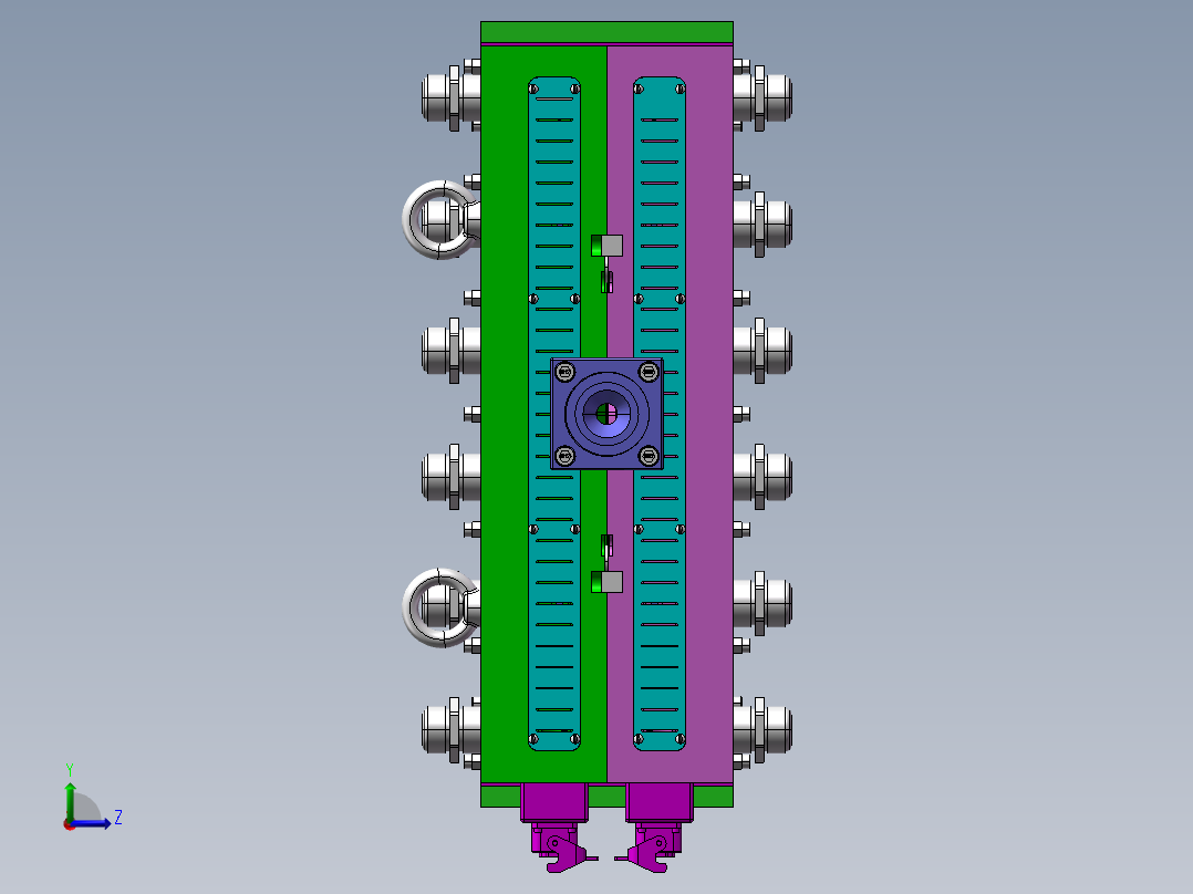熔喷布模头左视图