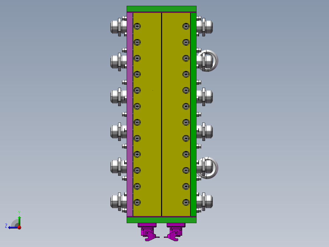 熔喷布模头右视图