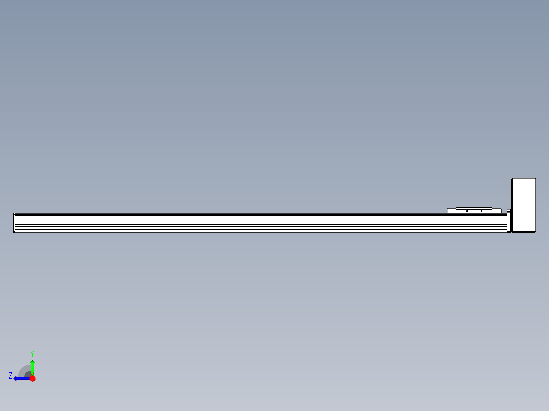同步带全封闭直线模组TPA-HCB-110D-90-L1150-LU-C-P40-N3右视图