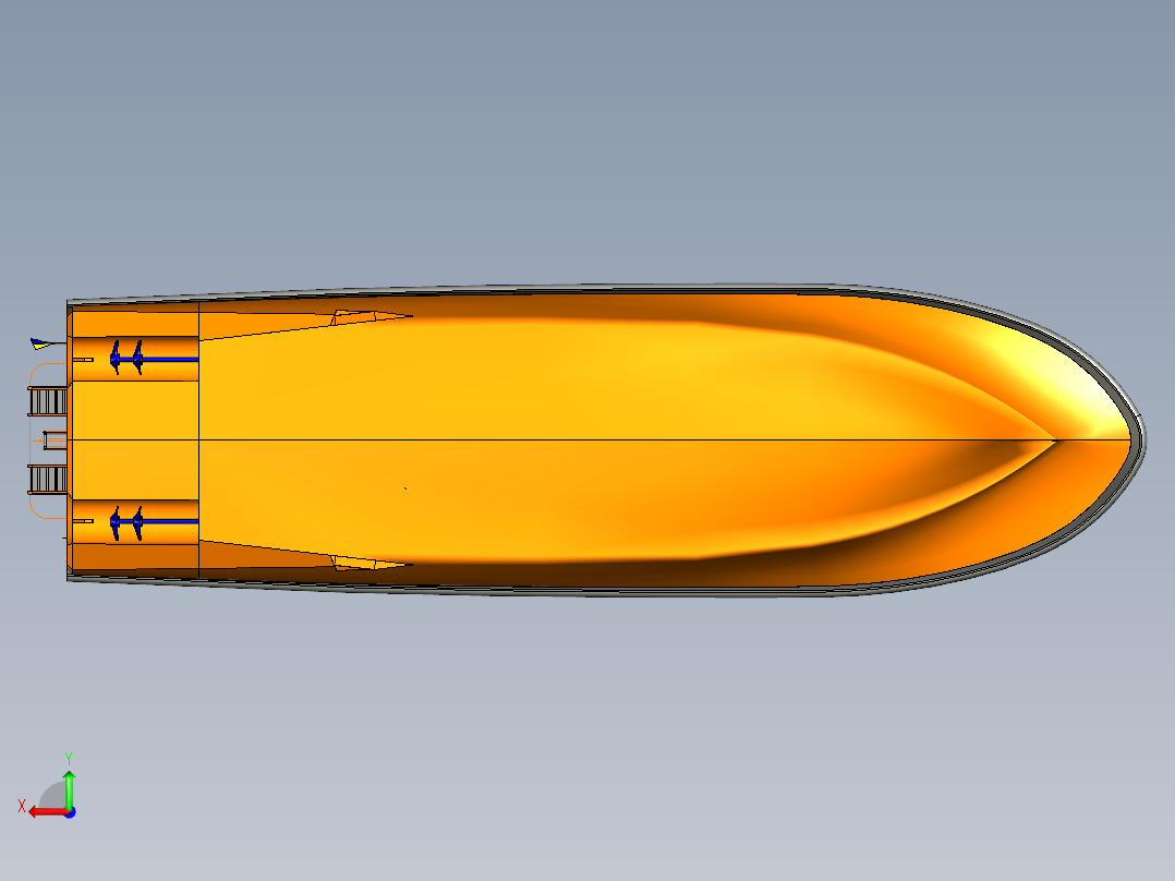 27m引航艇后视图