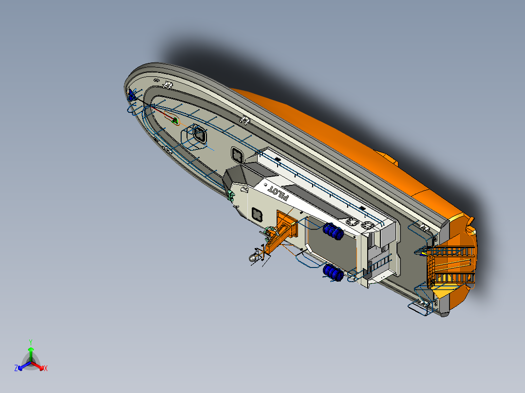 27m引航艇正等轴测图