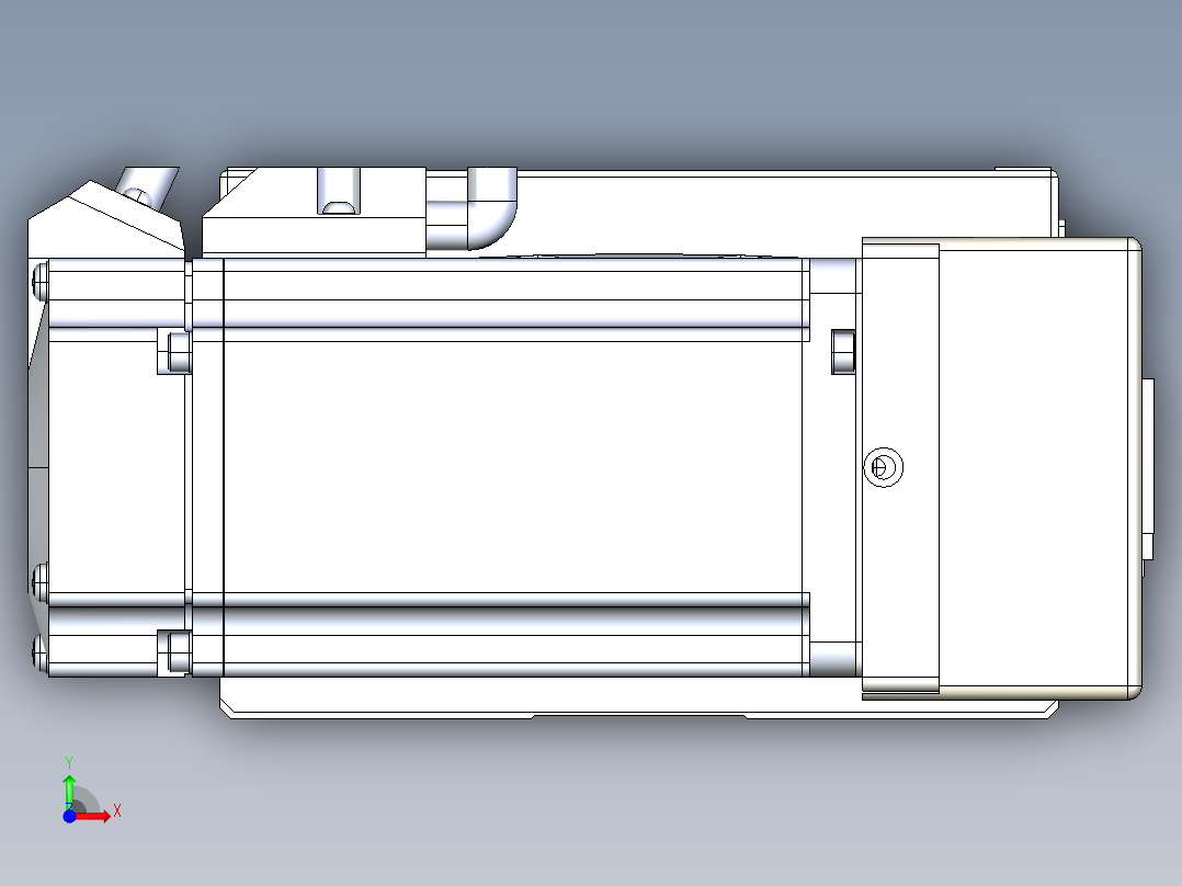 同步带全封闭直线模组TPA-HCB-120D-90-L1150-MR-Y-P40-N3前视图