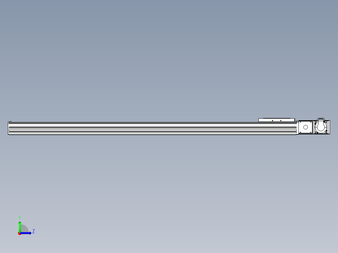 同步带全封闭直线模组TPA-HCB-120D-90-L1150-MR-Y-P40-N3左视图