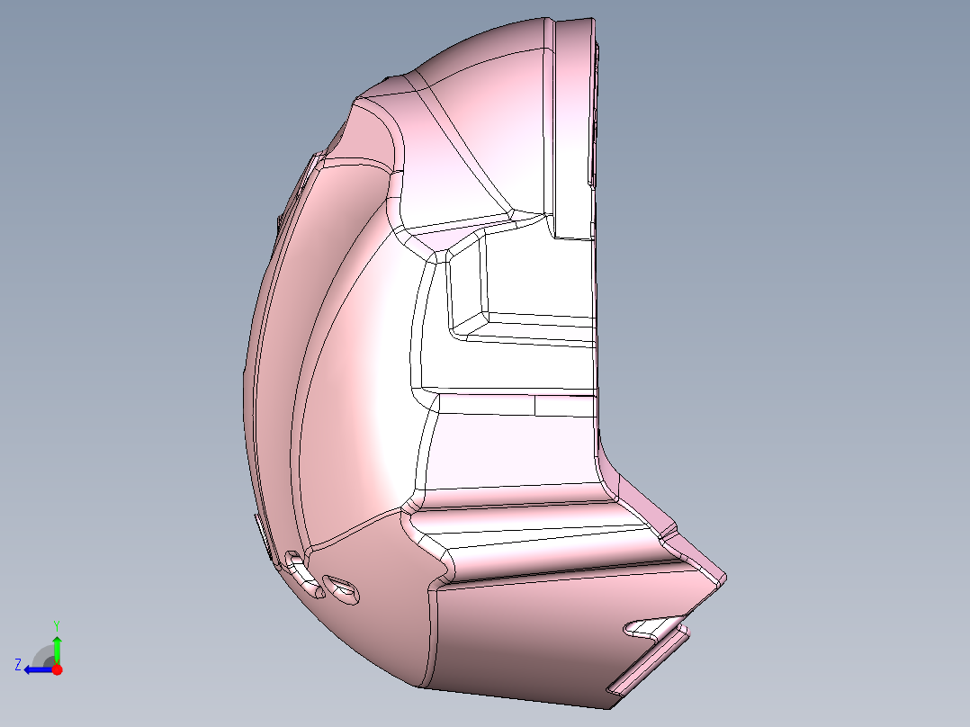 逆向建模头 盔 KS033右视图