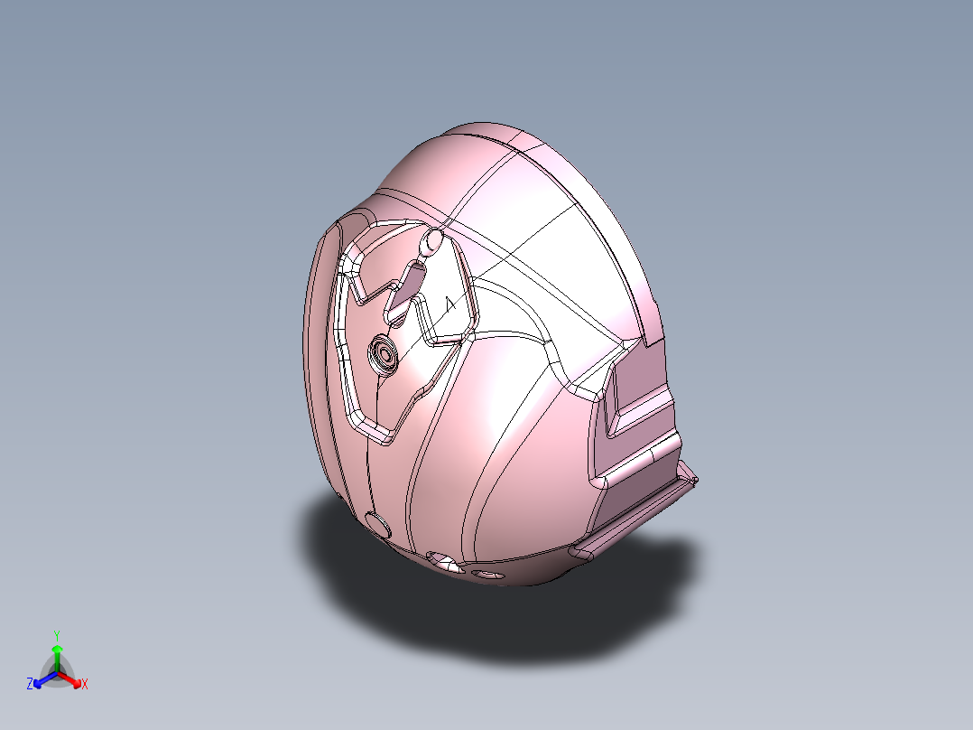 逆向建模头 盔 KS033正等轴测图