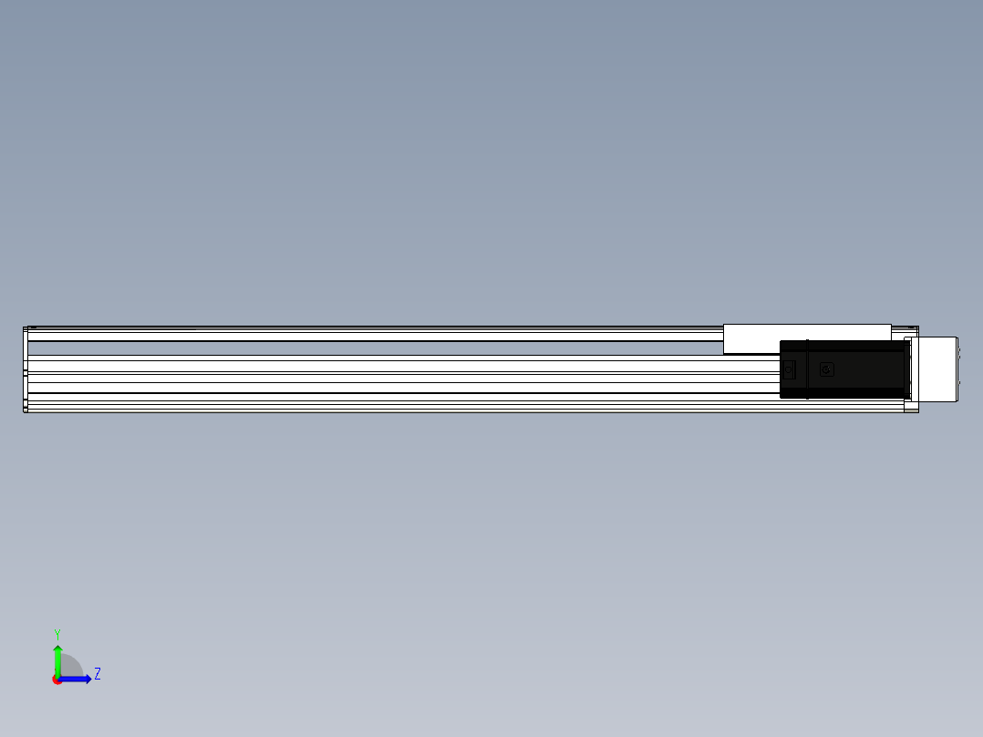 Toyo东佑达直线模组-ETH22-900-BR-750W+煞車左视图