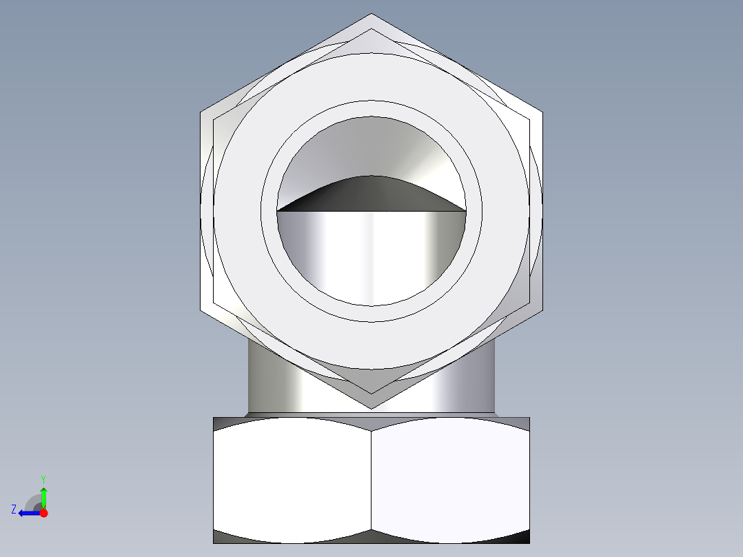 卡套式工业通用硬管接头EO_Bulkhead_elbow_WSV42LCF右视图