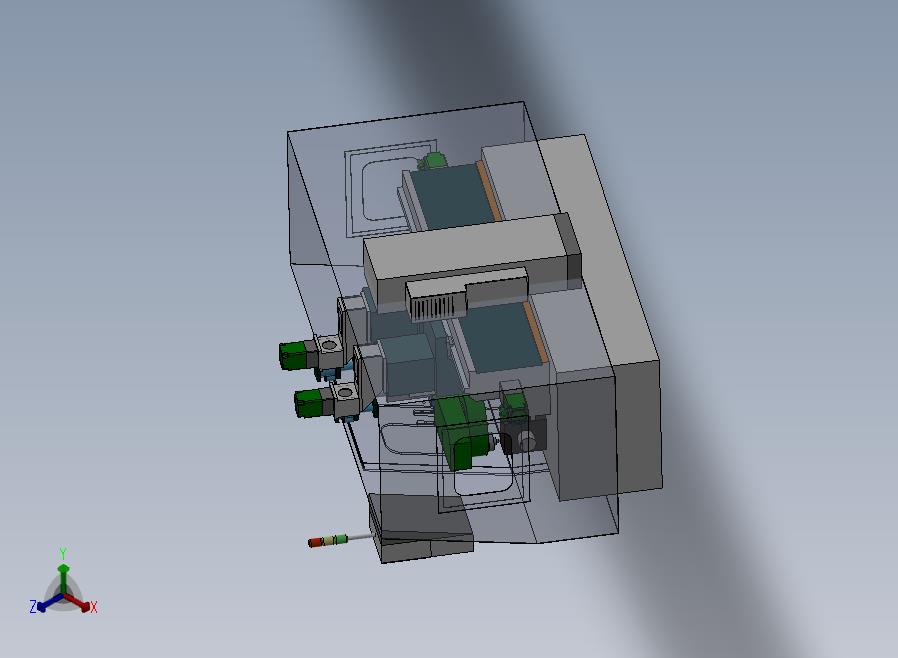 热熔钻机床设备 SW16正等轴测图