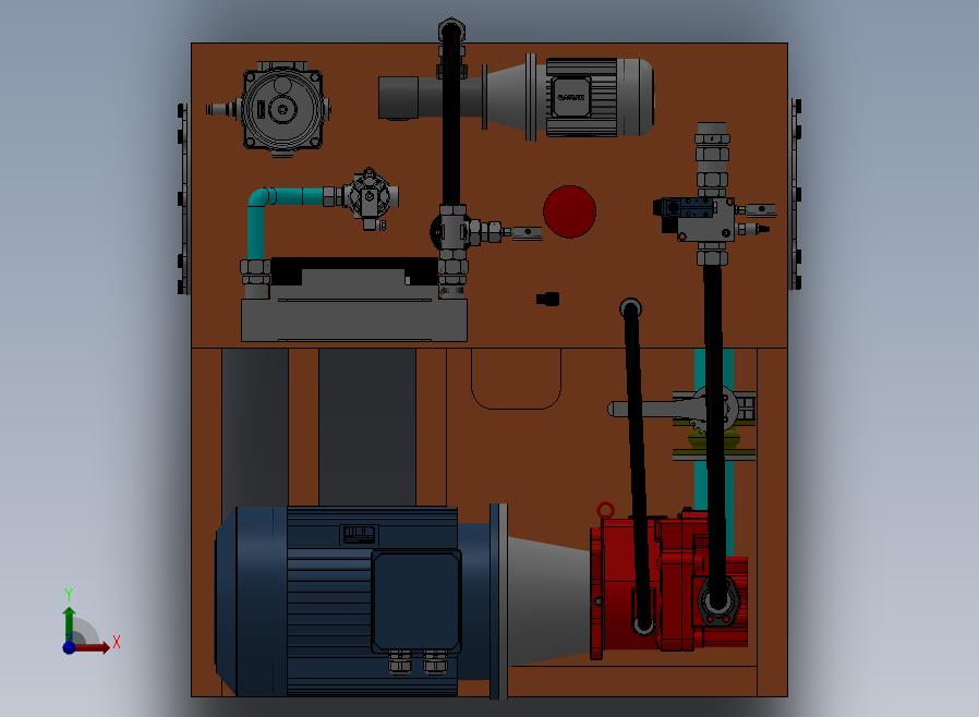 B04-800吨液压泵站前视图
